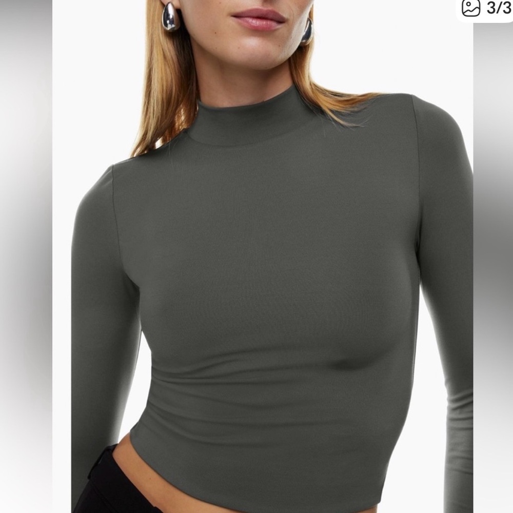 Artizia contour Long Sleeve crop Tops set of 2 bundle lot wilfred mockneck XS S